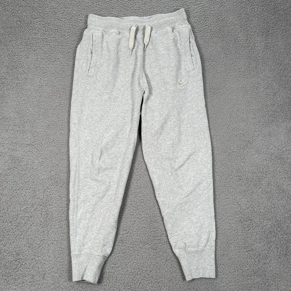 Nike Tech‎ Fleece Joggers Mens S Gray Sweatpants Running Pants Drawstring Terry